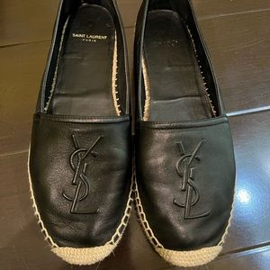 Ysl Saint Laurent Logo Espadrille